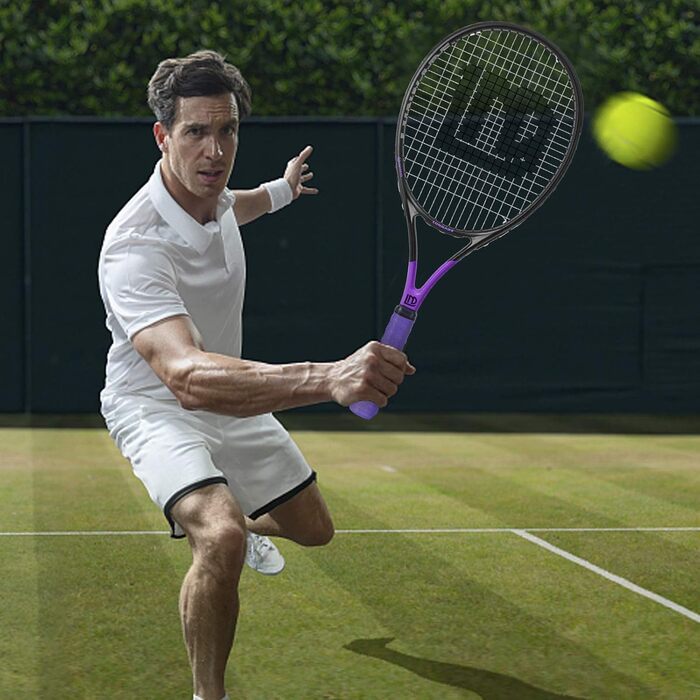 Тенісні ракетки 27 дюймів для дорослих, 2 тенісні ракетки з чохлами, підходять для жінок, чоНабір тенісних ракеток 27 дюймів для дорослих — ідеальний вибір для гравців будь-якого рівняловіків, початківців та досвідчених гравців, фіолетовийрожевий