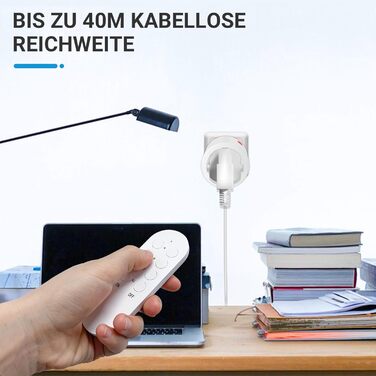 Розетки SURNICE з дистанційним керуванням, розетка перемикається 10А/2300Вт, радіус дії 40м, радіорозетки з дистанційним керуванням програмовані (1T3R)