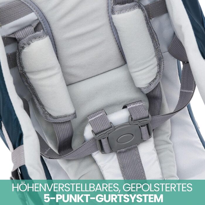 Переноска Fillikid - люлька на спині із захистом від сонця, поясом, дитячим рюкзаком і відділеннями для зберігання - рюкзак для по