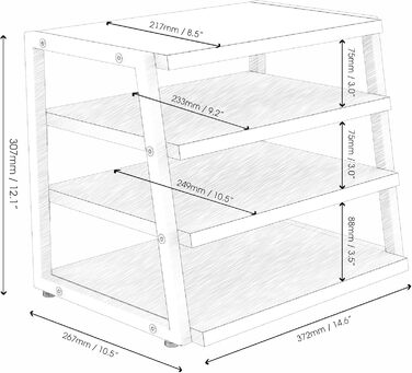 Органайзер для столу Fenge, 4-рівневий дерев&39яний тримач для документів, лоток для паперу A4, лоток для файлів, тримач для журналів, лоток для листів, органайзер для паперових журналів для офісу та дому (білий)