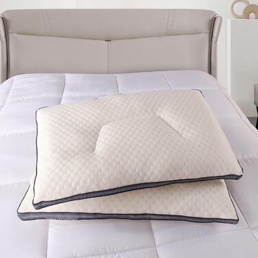 Подушка преміум-класу Mixibaby, 2 шт., 50 x 70 см, дихаюча, м&39яка, стьобана, для шиї, модель подушка для підтримки шиї