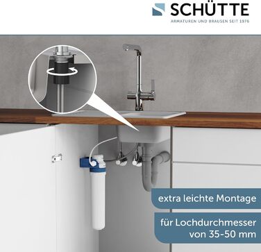 Змішувач для питної води з системою фільтрів, 3-ходовий змішувач для кухні, змішувач осмосу, змішувач для кухні з фільтром для води від вапняних залишків і важких металів, хром, 99800 AQUASTAR PRO