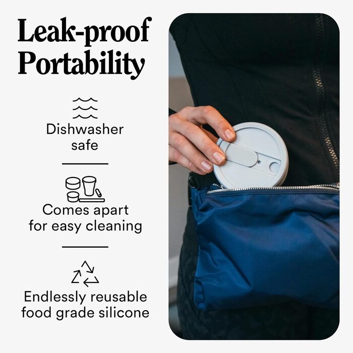 Складана дорожня кружка STOJO з трубочкою, 470 мл, багаторазова, для гарячих і холодних напоїв, ідеально підходить для кемпінгу та походів, можна використовувати в мікрохвильовій печі та мити в посудомийній машині, бузковий колір, 16 унцій (упаковка з 1)