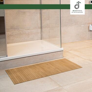 Килимки для ванної з бамбука DE-COMmerce, набір з 3 шт. , килимок для ванної, дерев&39яний килимок, бамбуковий килимок, ванна кімната, нековзний, колір природний