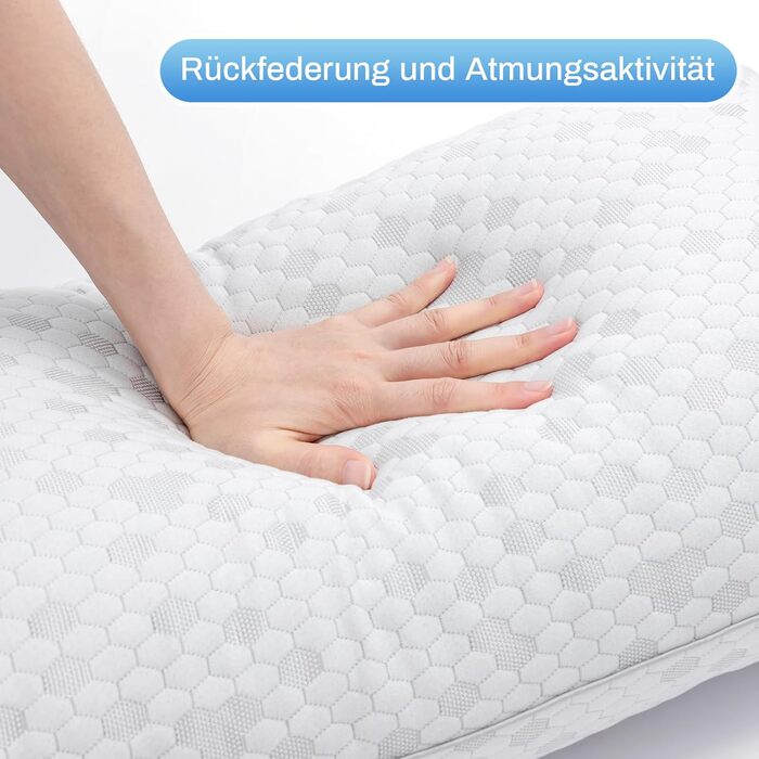 Комплект із 2 подушок/подушок для голови 40x80 см, подушки з піни з ефектом пам&39яті, регульована висота з блискавкою, подушка для шиї, яку можна прати, дихаюча подушка з піни, м&39яка та підтримуюча подушка для сну 40x80 см*2