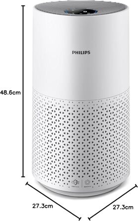 Очищувач повітря Philips серії 1000 - Знищує мікроби комах - Видаляє алергени в приміщеннях площею до 78 м - CADR 300 м/год - Спальне місце (AC1711/10)