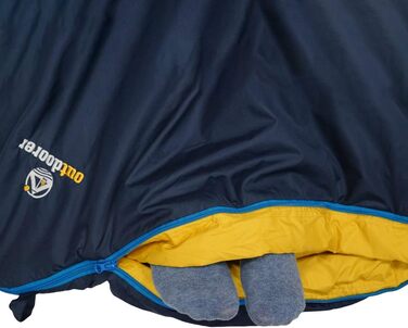 Легкий спальний мішок Trek Comfort від outdoorder, вагою 880 г дорожній спальний мішок для дорослих синього кольору, дуже маленький розмір упаковки 28x15 см