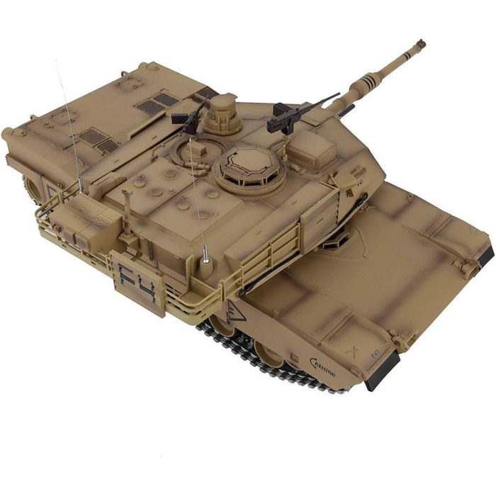 Радіокерований танк M1A2 Abrams 116 Heng Long з димом, звуком, металевими шестернями та гусеницями 2.4GHz Big Boyz