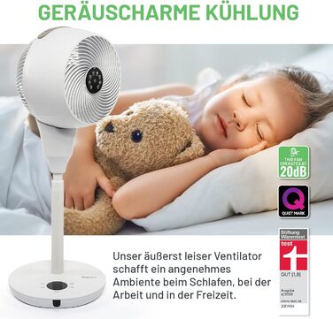 Настільний вентилятор MEACO MeacoFan 1056P - потужний, енергоефективний, енергозберігаючий, тихий, охолоджуючий вентилятор для спа