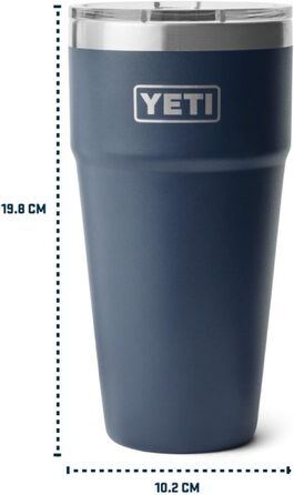 Стаканчик YETI Rambler об&39ємом 887 мл (30 унцій) зі знімною кришкою MagSlider, термокружка з нержавіючої сталі, вакуумна ізоляція рятувальний червоний