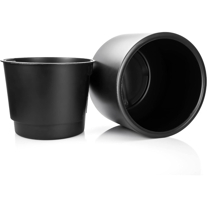 Квітковий горщик BigDean Style ø 40 см, антрацитовий, зі знімним внутрішнім горщиком - всепогодний квітковий горщик з ударостійкого пластику - великий горщик, підходить для використання на вулиці та в приміщенні ø 40 см