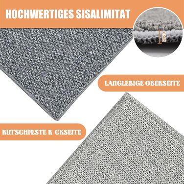 Килимок для внутрішніх приміщень, що вловлює бруд, 80x100 см, нековзний килимок для зовнішнього та внутрішнього використання, що миється, водонепроникний вхідний килимок, абсорбуючий килимок для вхідних дверей та дверей (сірий, 80 x 100 см)