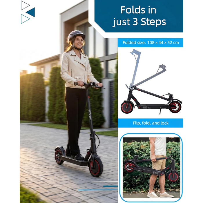 Електросамокат з пневматичними шинами, електричний самокат S3 PRO 20 км/год - нахил 15, запас ходу 30 км, вантажопідйомність 120 кг, подвійна гальмівна система, дисплей, застосунок, електросамокат для дорослих