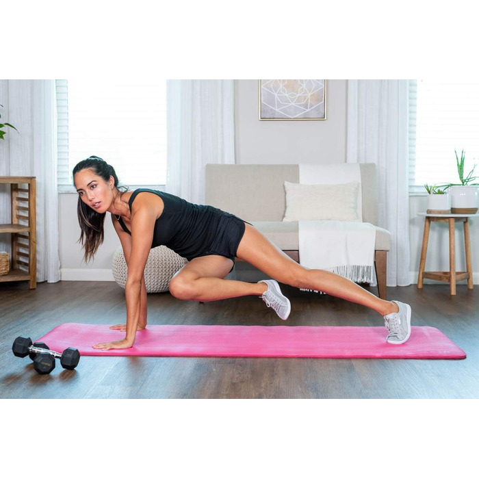 Гімнастичний килимок/килимок для йоги diMio Comfort розміром 185x60x1 см, 185x60x1,5 см, 185x90x1,5 см, 200x100x2 см з ремінцем для перенесення, без фталатів протестовано SGS, колір Urban Grey 185 x 60 x 1,5 см