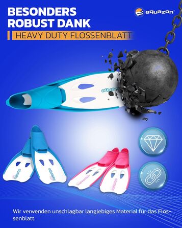 Ласти Aquazon Flipper, ласти для снорклінгу, ласти для дайвінгу, ласти для плавання для дітей, підлітків, дорослих для снорклінгу, плавання в модних рожево-білих кольорах 27-30