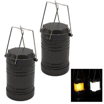 Набір із 2 світлодіодних кемпінгових ліхтарів, вуличні кемпінгові лампи, що працюють на батарейках, портативні кемпінгові ліхтарі, 2 режими світла яскраво-біле та полум&39яне світло