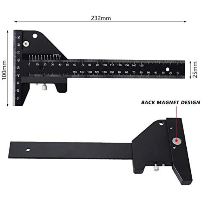 Схожа лінійка для скрайбінгу, нержавіюча сталь, Т-тип, лінійка з отворами, кутова лінійка, деревообробка, алюмінієвий сплав, столярні роботи, маркувальний калібр, інструмент своїми руками