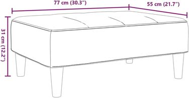 Оксамитова підставка для ніг, жовта, 77 x 55 x 31 см, 4007370