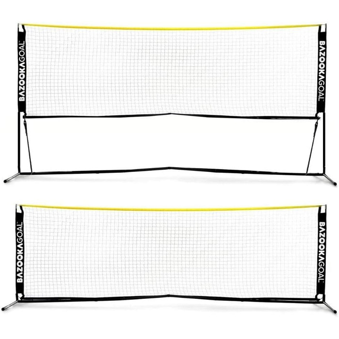 Тенісна сітка BazookaGoal 300x100 см, повний комплект - регульована та складна - волейбольна сітка для дітей та дорослих - розсувна та складна - теніс - волейбол - бадмінтон - висока якість