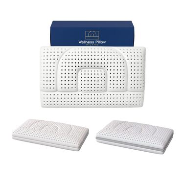 Ортопедична подушка для шиї з піни з ефектом пам&39яті 704014 см ергономічна, знеболювальна, зменшує хропіння, нековзна, підходить для алергіків Wellness Pillow Milano (низька 12 сантиметрів)