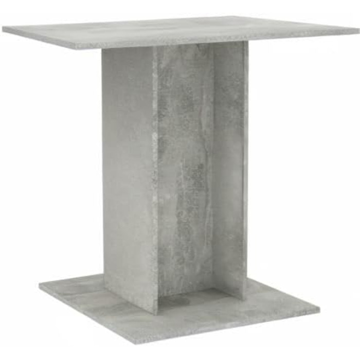 Обідній стіл Кухонний стіл Обідній стіл Стіл на підставці Ресторанний обідній стіл Кухонний бетонний сірий 80x80x75 см Дерев&39яний матеріал