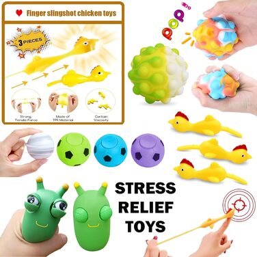 Антистресові іграшки, пальчикові іграшки для зняття тривоги, іграшки для зняття стресу для дітей та дорослих, набір антистресових