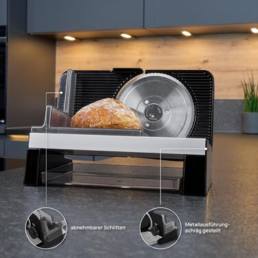 Електричний металевий слайсер та слайсер з ЕКО мотором, виробництво Німеччина, чорний, 16 Duo Plus