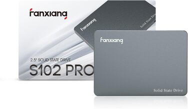 Внутрішній твердотільний накопичувач fanxiang S102 Pro 500 ГБ 2,5-дюймовий SSD, SATA III 6 Гбіт/с, до 570 МБ/с, SLC Cache, 3D NAND TLC, сумісний з ноутбуками та настільними ПК