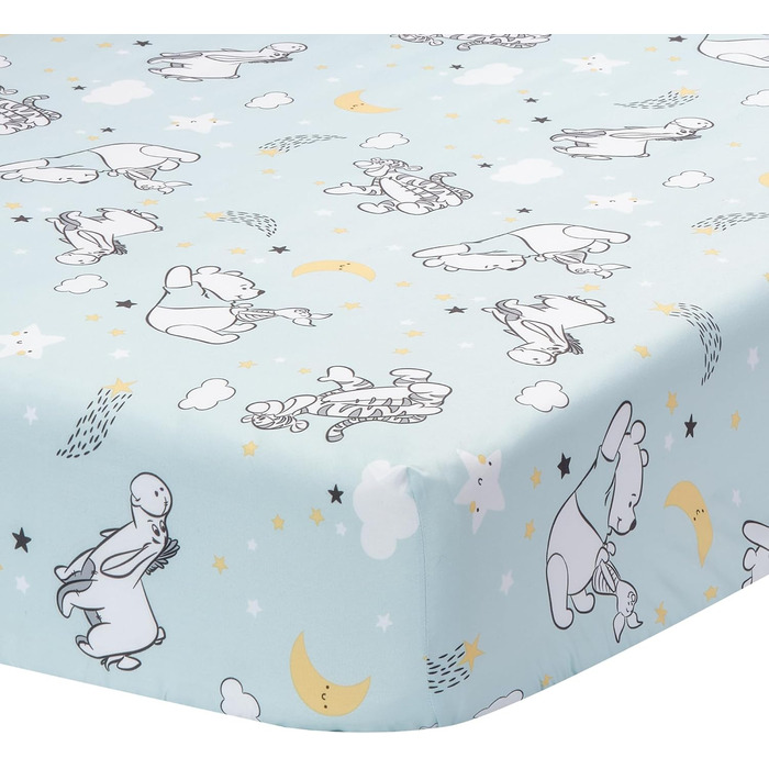 Комплект постільної білизни Bedtime Originals Starlight Pooh 3-спальний для дитячого ліжечка, синій, тварини