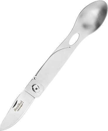 Набір столових приборів для кемпінгу TONIFE MealBud 3 в 1 включає ніж, виделку та ложку, портативні столові прибори для кемпінгу з нейлоновою сумкою для зберігання, столові прибори з нержавіючої сталі для подорожей та кемпінгу