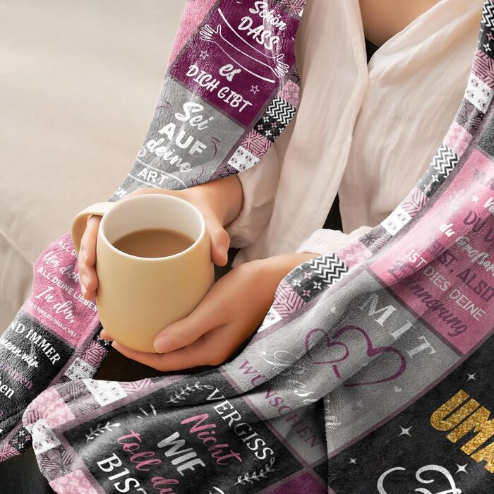 Подарунки для дівчини, плед для обіймів, подарунки для найкращої подруги, подарунок дівчині на день народження, подарунки для жінок, дівчини, сестри, мами на Різдво, день народження, рожевий подарунковий плед для обіймів 200x150 см