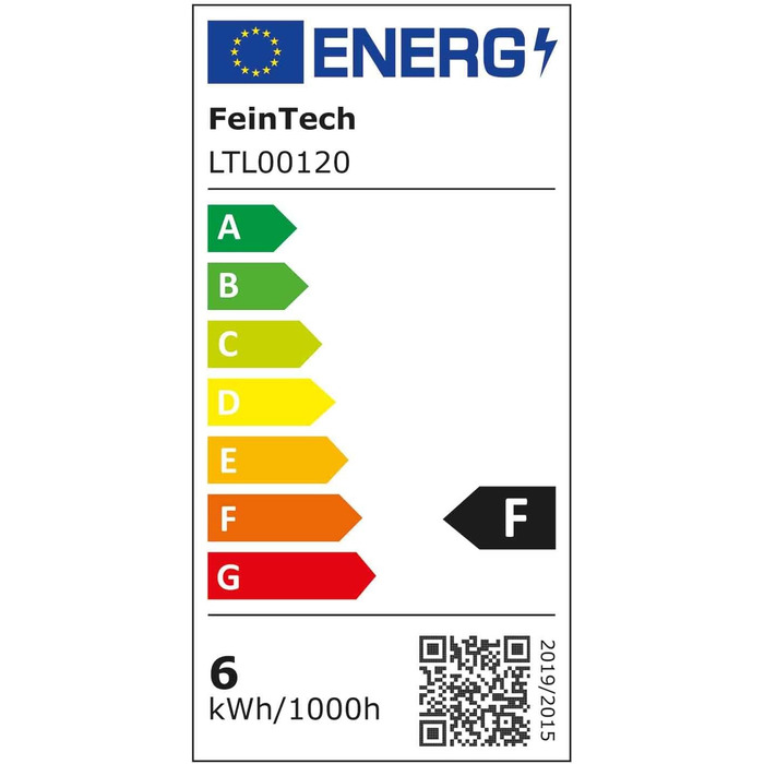 Світлодіодна настільна лампа FeinTech LTL00121 з можливістю затемнення з поворотною ручкою (біла)