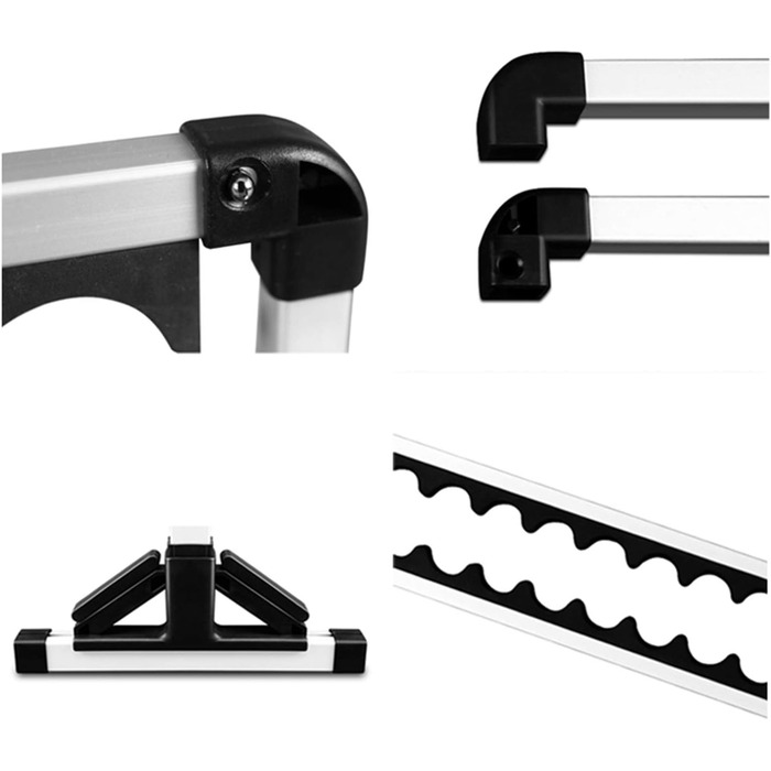 Підставка для вудок тримач для вудок з алюмінієвого сплаву, до 24 вудок, органайзер для зберігання вудок у гаражі або будинку, стійка на 24 вудки, сріблясто-чорна