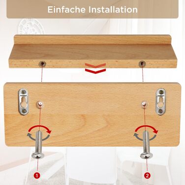 Дошка для ключів HAUSIST дерев'яна з полицею, скринька для ключів дерев'яна, ключниця з гачком з нержавіючої сталі, настінна полиц