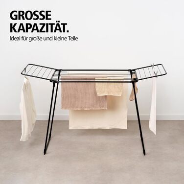 Сушарка для білизни Brabantia HangOn, 18 м (біла) компактна розкладна сушарка-підвіс для великих та малих об'ємів прання