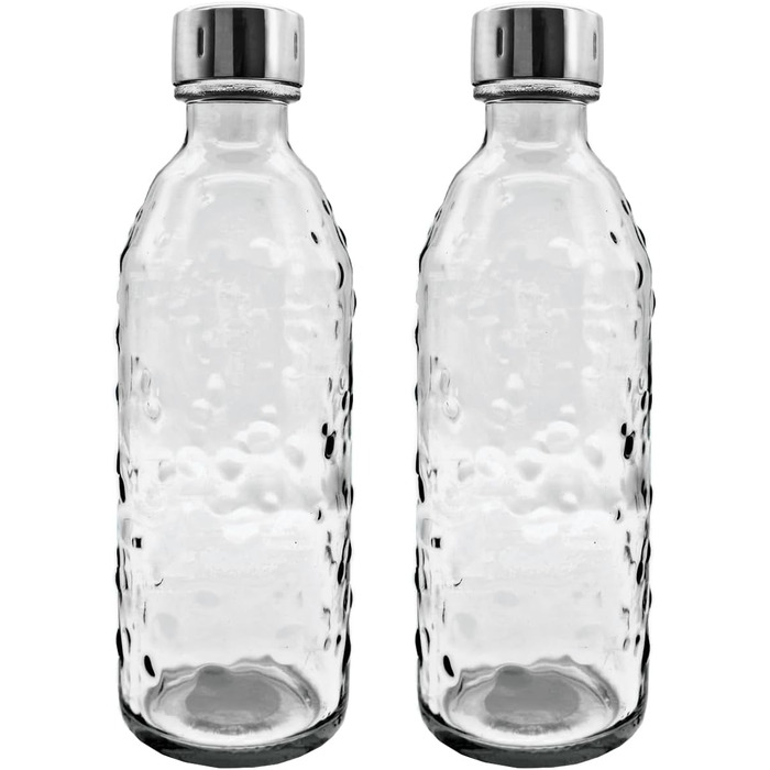 Скляна пляшка (подвійна упаковка) для виробників газованої води (SodaStream*, Aarke* та багато інших) у ретро-дизайні 0,7 л з TWIN SECURE від SodaBr