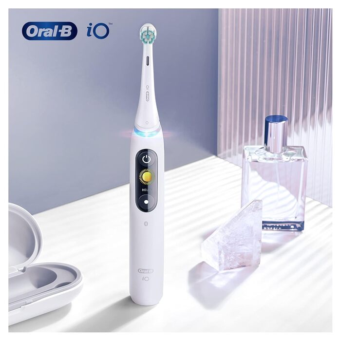 Щітки для делікатного чищення Oral-B iO для електричної зубної щітки, 4 шт. и, дбайливе чищення зубів, насадка-щітка для зубних щіток Oral-B 4 шт. и (1 упаковка) Біла