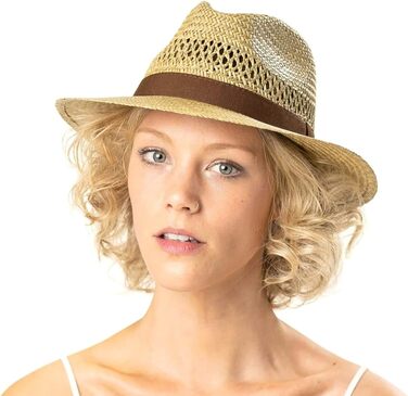 Чоловічі капелюхи Lipodo Traveller Солом&39яний капелюх Lipodo Sun Traveller, розмір L, натуральний