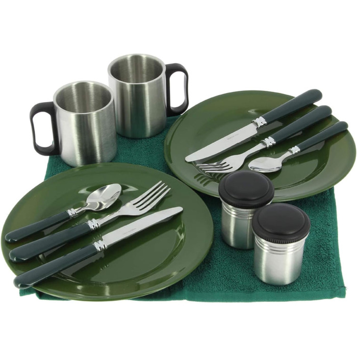 Набір столових приборів NGT Food Set Deluxe, зелений, L, FLA-CUTLERY-109