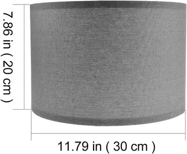 Циліндричний абажур Абажур з натурального льону E27 Захисний кожух лампочки для столу Приліжкова тумбочка Торшер Прикраса будинку Сірий