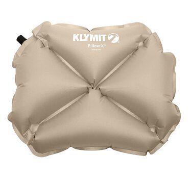 Надувна подушка для кемпінгу та подорожей Klymit Pillow X кольору койота та піску