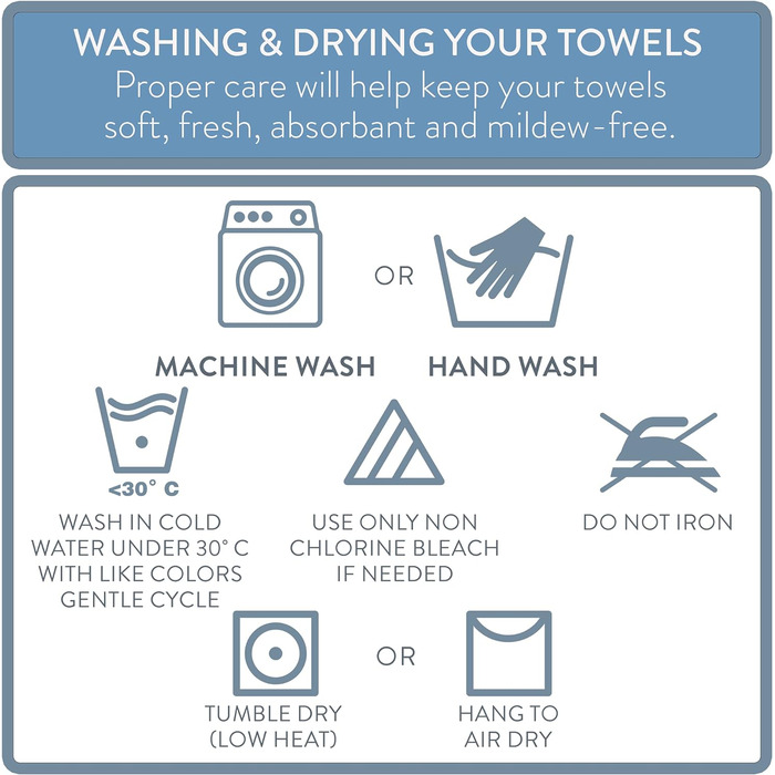 Набір рушників з 100 бавовни, 6 предметів, надзвичайно м'які та поглинаючі, швидкосохнучі, 2 банних рушники, 2 рушники для рук та