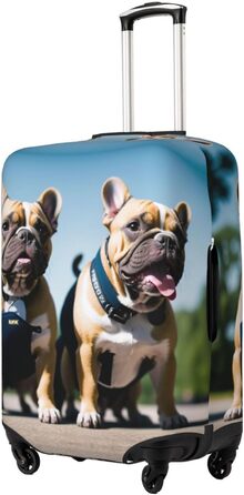 Чохол для валізи Французький бульдог, міцний захист для багажу, підходить для валіз розміром 45,7 - 81,3 см, розмір XL, Чорний, X-Large