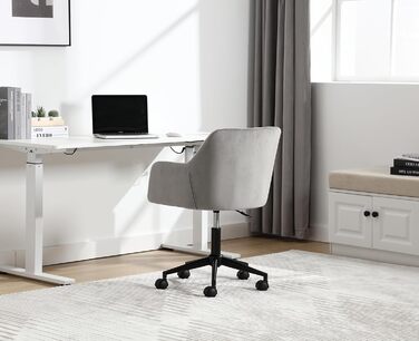 Оксамитове офісне крісло Storeo Imp, оксамит / метал, сірий