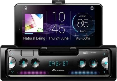 Автомагнітола 1DIN з RDS і DAB, Bluetooth, USB для MP3, WMA, WAV, FLAC, підтримка Android, управління iPhone, додаток Smart Sync (включаючи антену), 20DAB