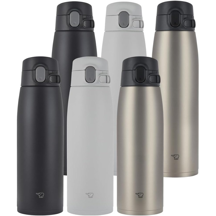 Пляшка для води, тумблер з нержавіючої сталі в один дотик, безшовна, 958,2 мл (950 мл), чорна 950 мл чорна, 95-BA