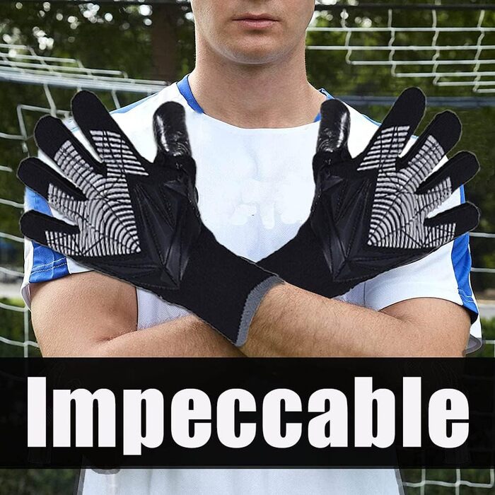 Футбольні воротарські рукавички для підлітків - дитячі нековзні та дихаючі рукавички, юнацький розмір 7, різнокольорові