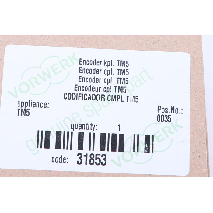 Оригінальний енкодер, регулятор швидкості для Vorwerk Thermomix TM5 і Bimby TM5 - Оригінальна запчастина - Зроблено в Німеччині - Вимикач одного вимкнення, перемикач швидкості, ручка, ручка