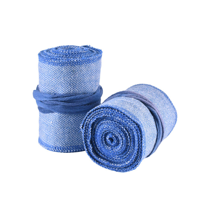 Середньовічні накидки на ноги Battle-Merchant для чоловіків та жінок, пара, візерунок &quotялинка&quot для середньовічних штанів або штанів вікінгів, бавовна, вікінги, LARP синій/натуральний