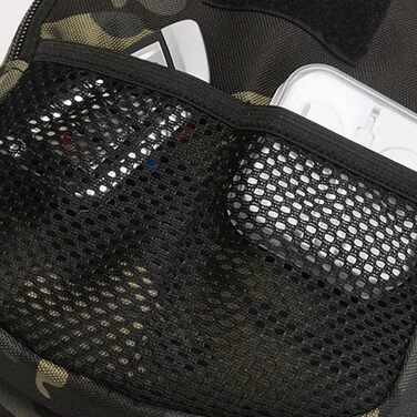 Рибальська сумка Alwida, рибальський рюкзак Водонепроникна сумка для зберігання через плече, тримач для снастей, регульований рюкзак для риболовлі на ремні з тримачем для вудки для камуфляжу для подорожей і походів